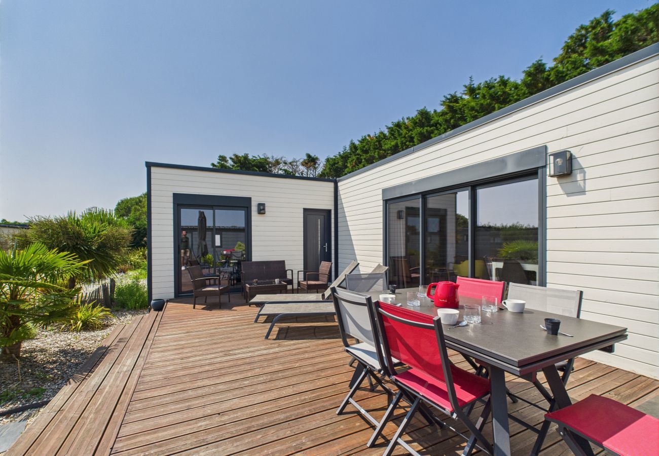 Chalet à Bretignolles-sur-Mer - Chalet climatisé pour 6- Piscine commune chauffée