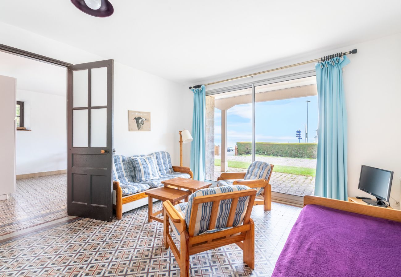 Studio à Pléneuf-Val-André - Terrasse et vue mer à Pléneuf-Val-André