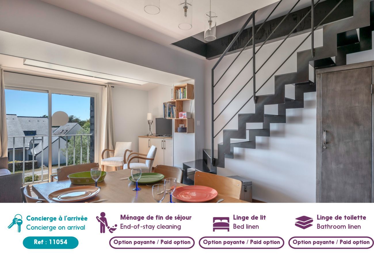 Appartement à Saint-Gildas-de-Rhuys - À 200 m de la plage, bel appartement pour 4 pers