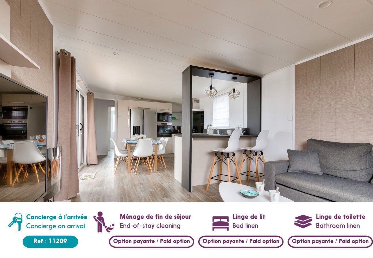 Chalet à Bretignolles-sur-Mer - Chalet pour 6 personnes - piscine couverte