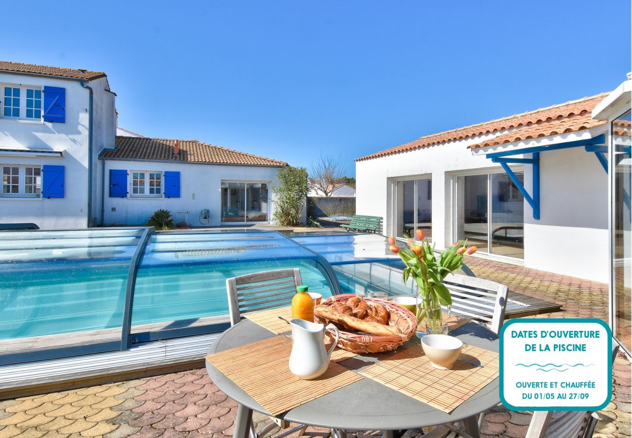 Maison à Noirmoutier-en-l´Ile - Maison 11 pers avec piscine & BBQ, centre à 650 m