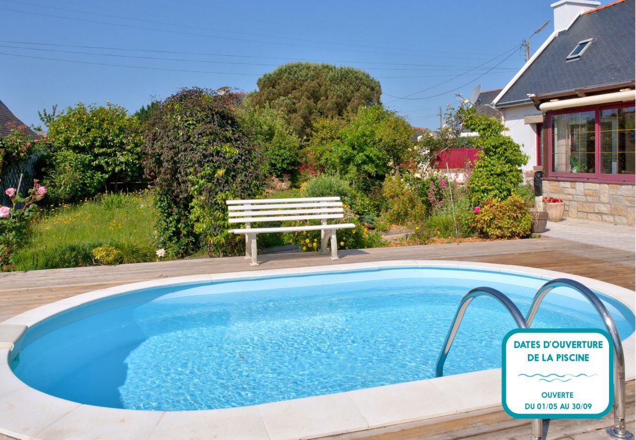 Maison à Plomeur - Maison avec piscine pour 4 adultes, 2 enfants