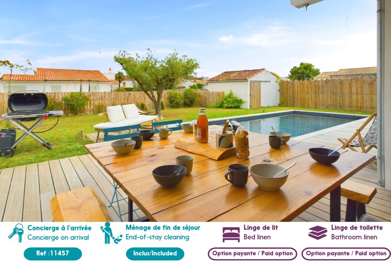 Maison à Rivedoux-Plage - Villa d'architecte avec Piscine chauffée et jardin