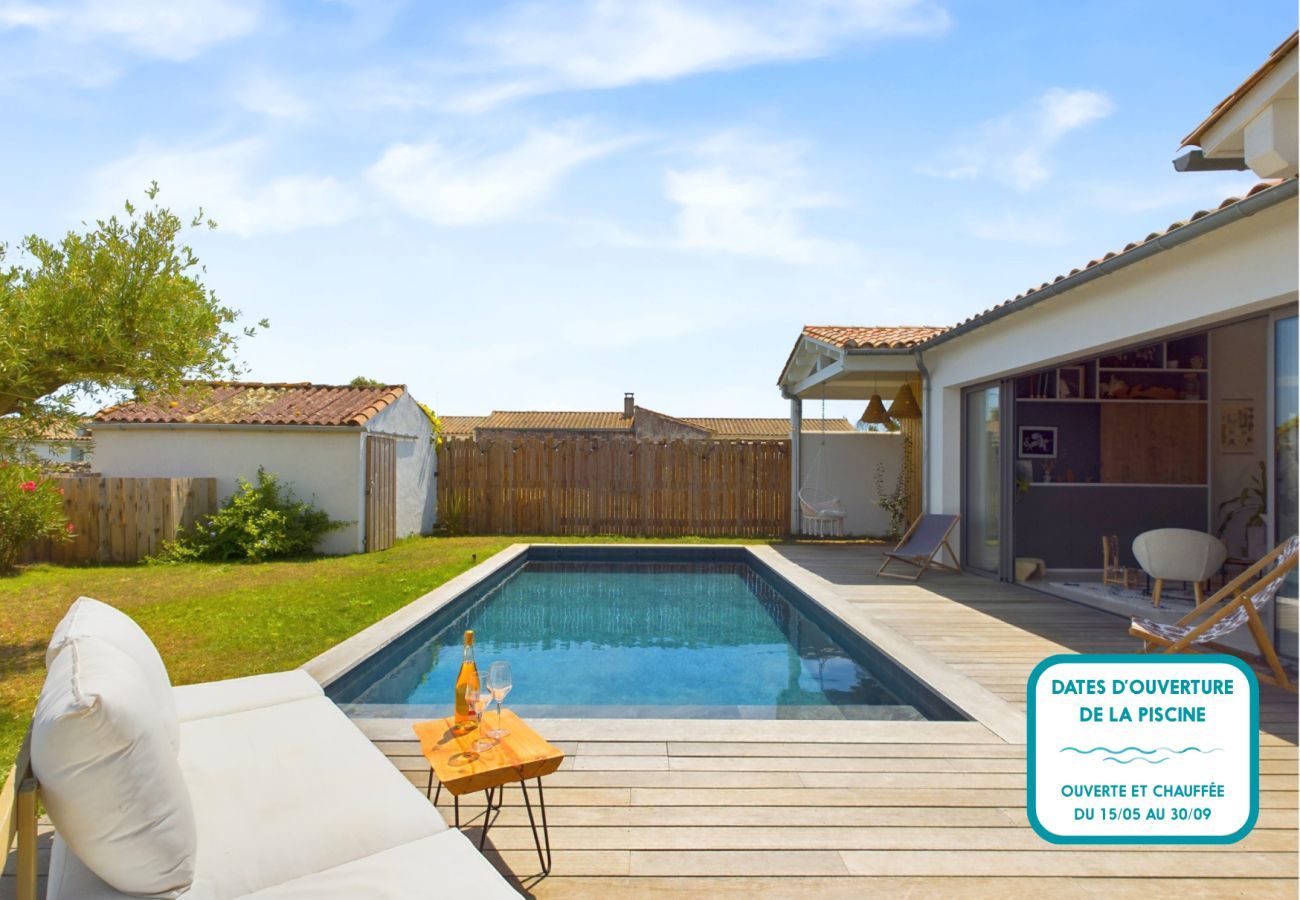 Maison à Rivedoux-Plage - Villa d'architecte avec Piscine chauffée et jardin