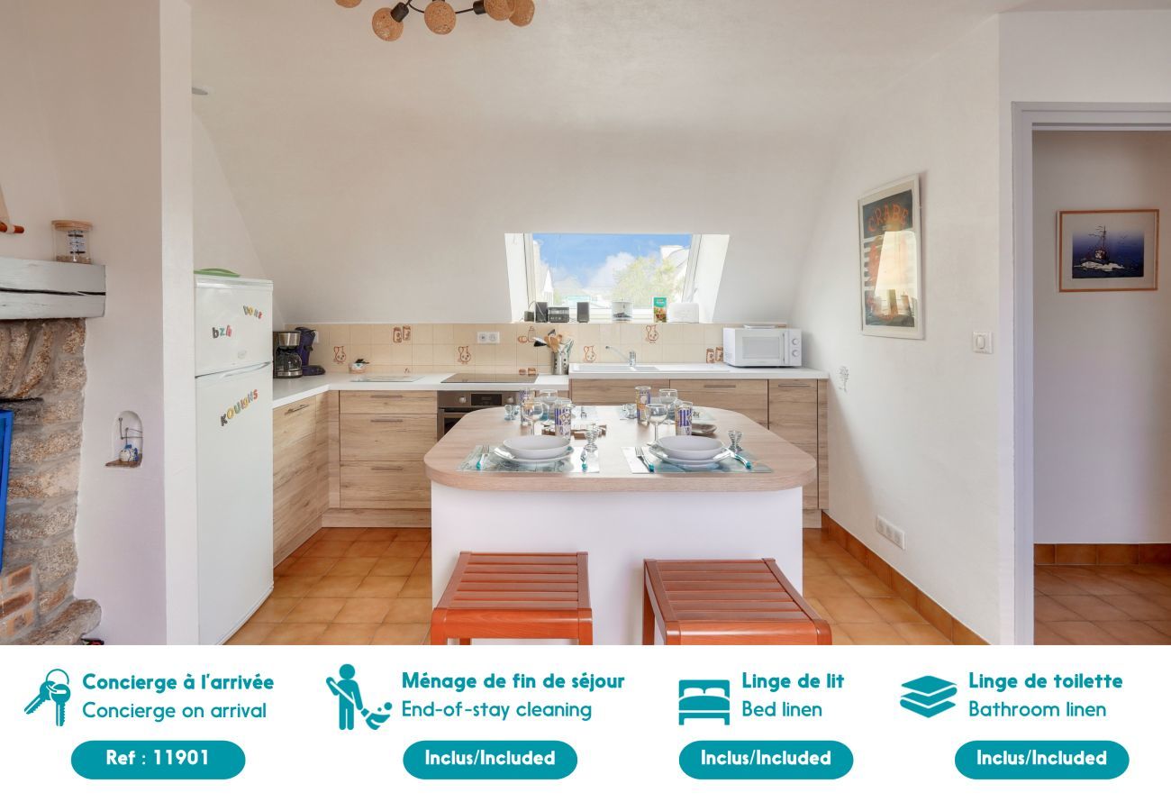 Appartement à Le Guilvinec - Appartement pour 4 à 300m de la plage au Guilvinec