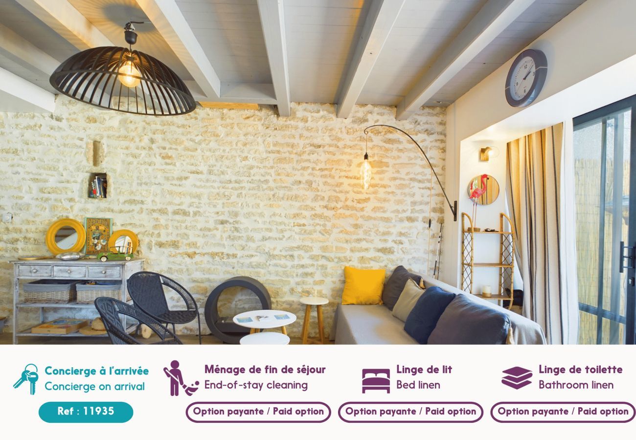 Maison mitoyenne à Saint-Clément-des-Baleines - À 750m des plages, jolie maison pour 4