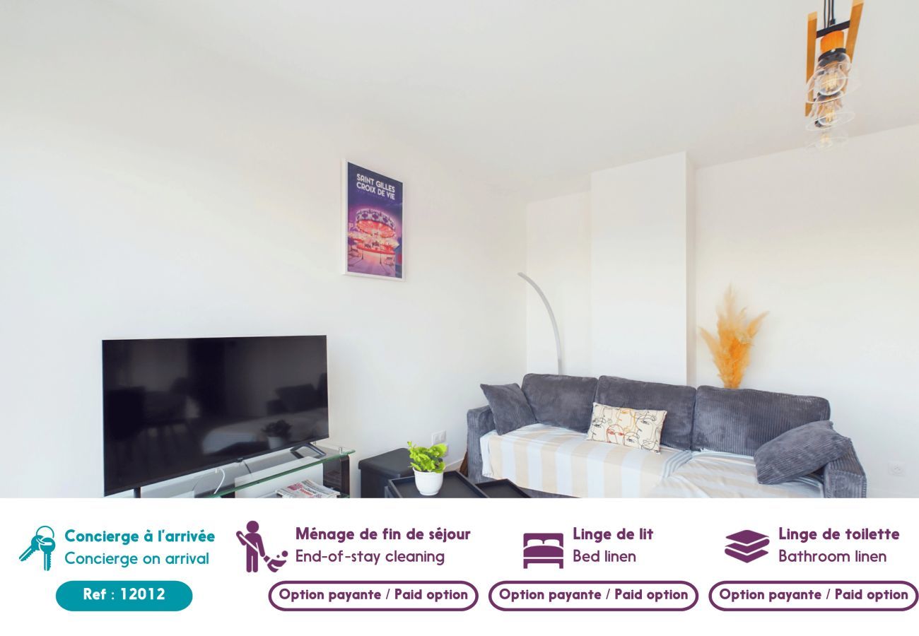 Appartement à Saint-Gilles-Croix-de-Vie - Appartement pour 6 proche plage et port