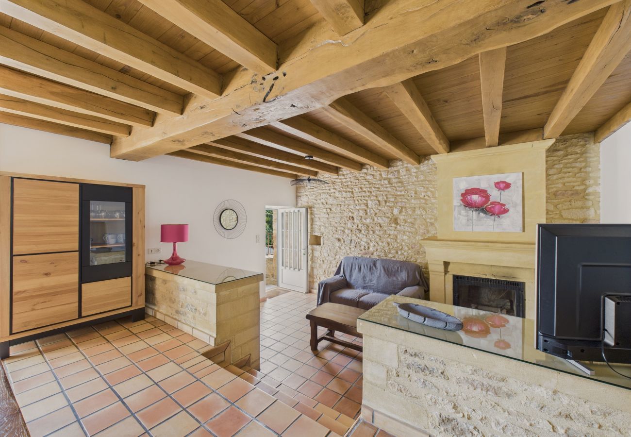 Maison à La Chapelle-Aubareil - Grande maison pour 15 avec piscine et tennis
