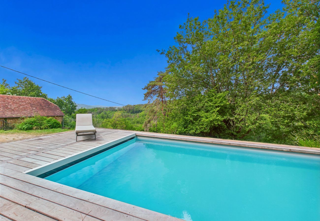 Maison à Saint-Léon-sur-Vézère - Belle maison avec piscine pour 6 personnes
