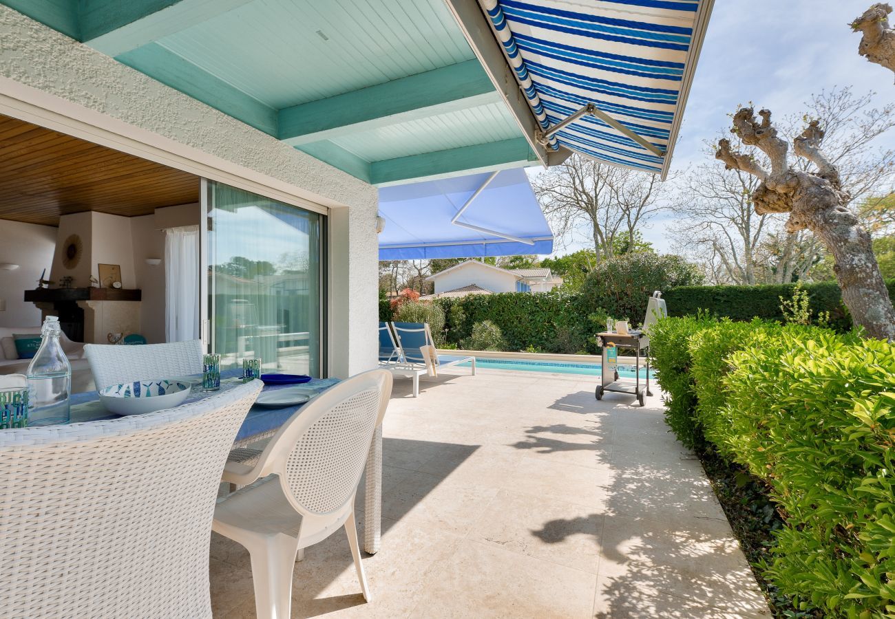 Villa à Lanton - Villa pour 9 sur le Port de Taussat avec piscine