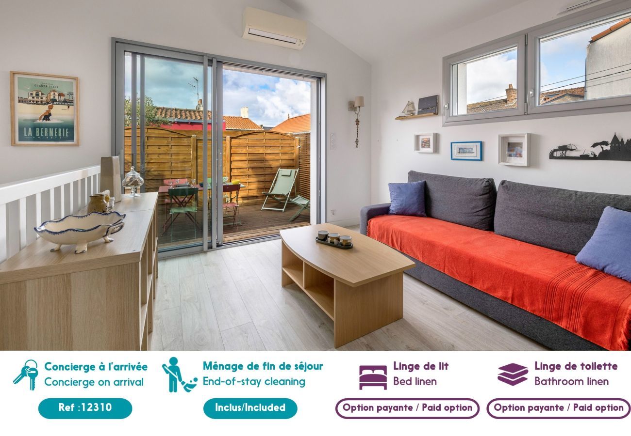 Appartement à La Bernerie-en-Retz - Appart dans bourg à 230m de la plage. 4 pers.