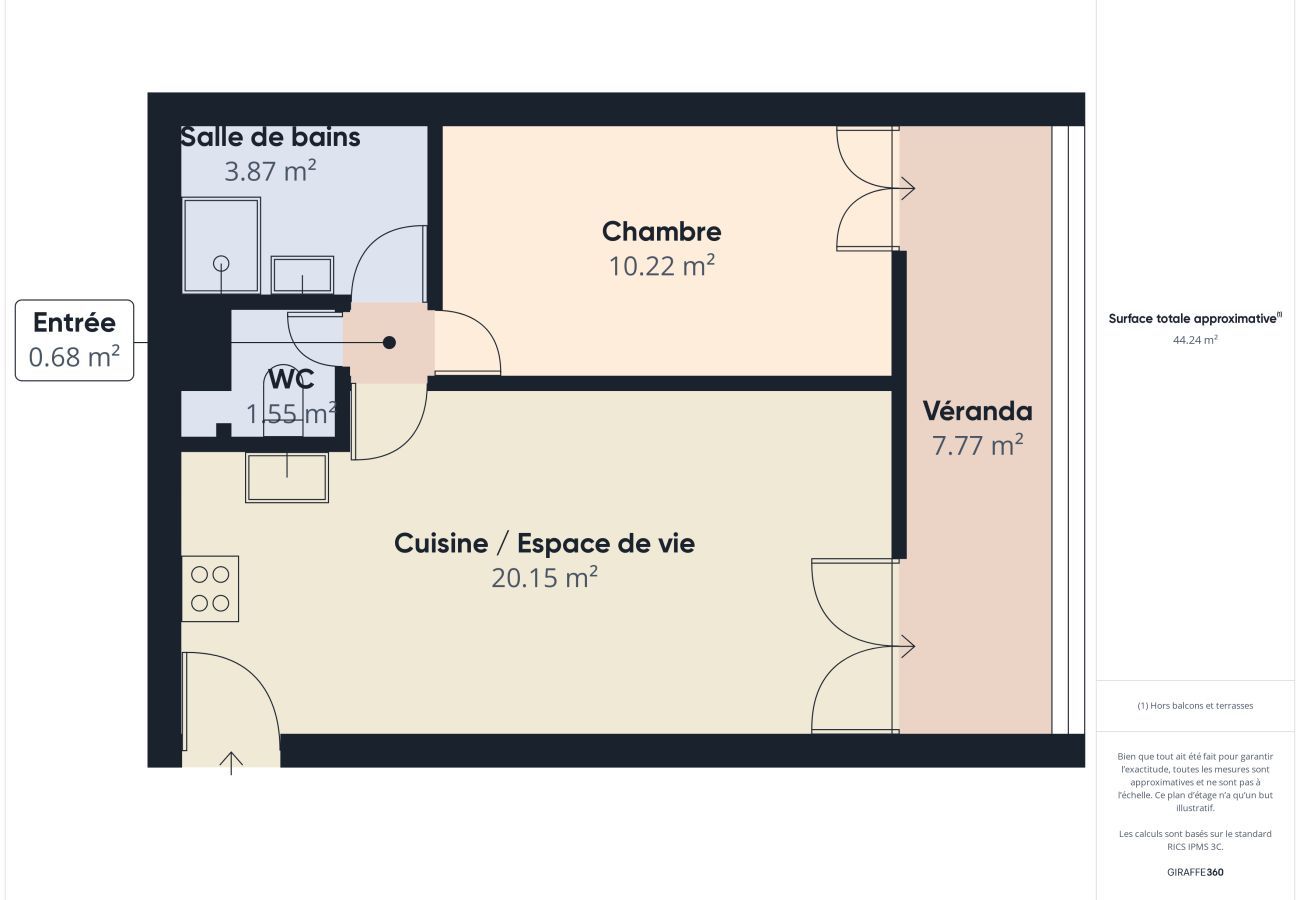 Appartement à Saint-Hilaire-de-Riez - Appartement pour 4 avec balcon à 200m de la mer 