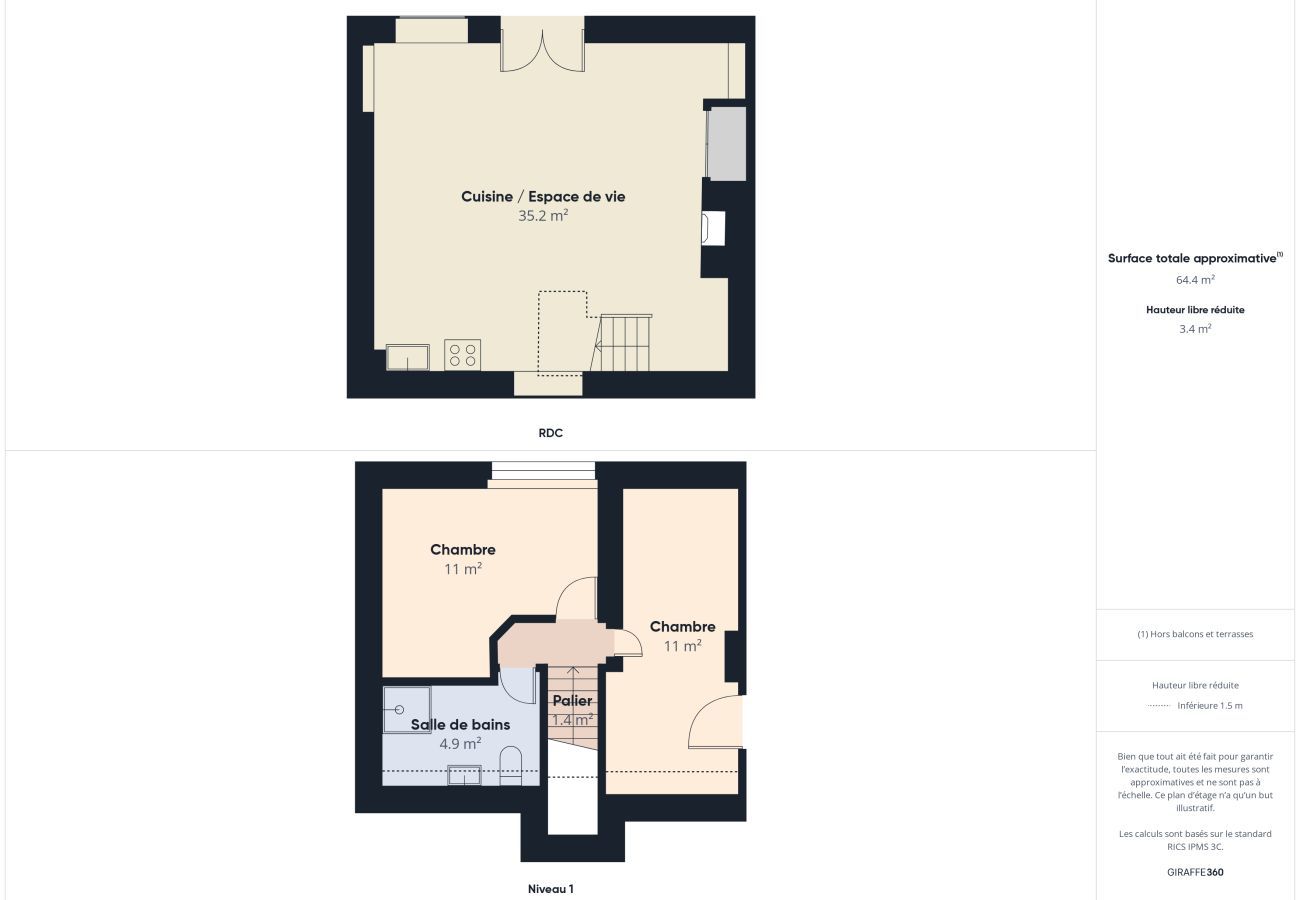 Maison à Montignac - Gîte mitoyen, 4 adultes 1 enfant, piscine commune