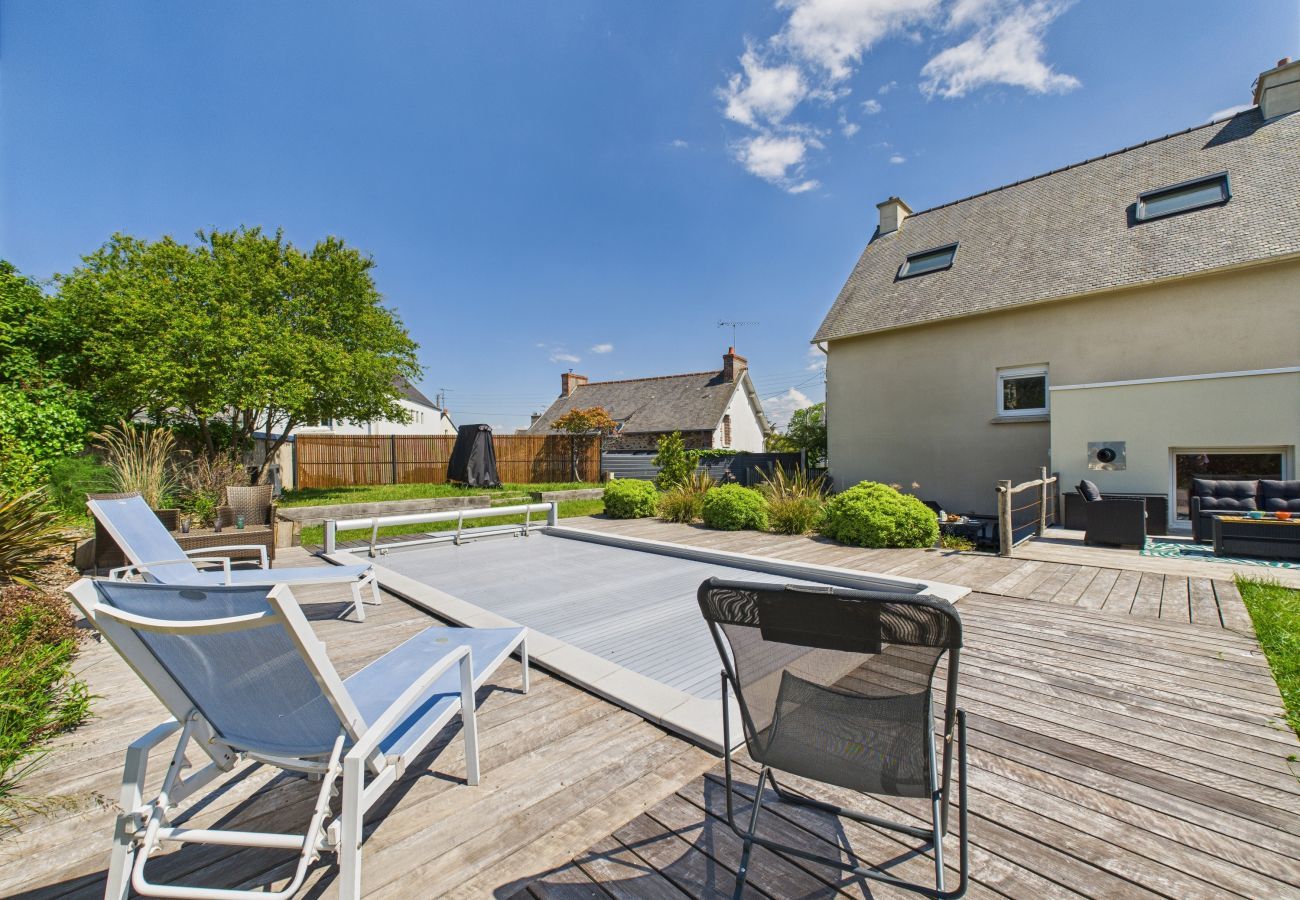 Maison à Pléneuf-Val-André - Piscine chauffée, plage à 700m, maison pour 6