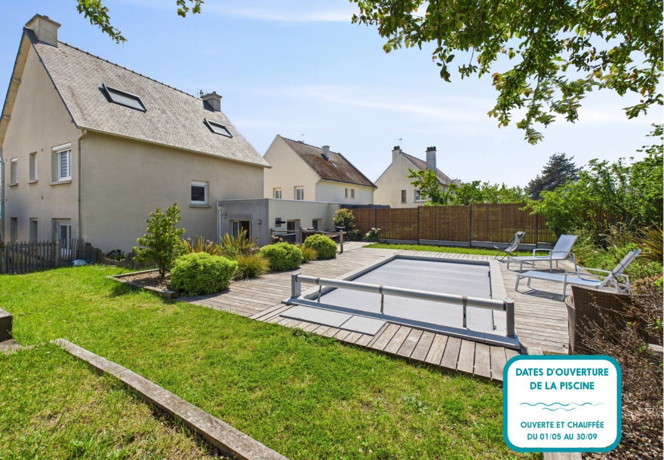 Maison mitoyenne à Pléneuf-Val-André - Piscine chauffée, plage à 700m, maison pour 6