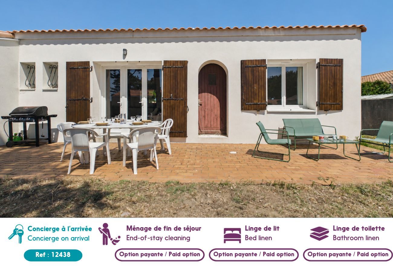 Maison à Bretignolles-sur-Mer - Jardin, 800m de la plage, maison pour 6