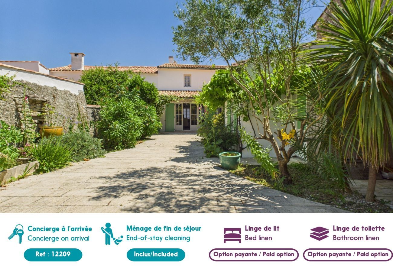 Maison à Saint-Clément-des-Baleines - 400 m de la plage, jardin, maison pour 8