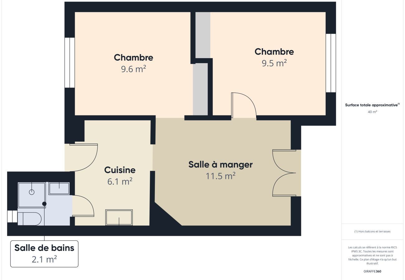 Appartement à Saint-Gilles-Croix-de-Vie - 200m de la plage, jardin, appart pour 4