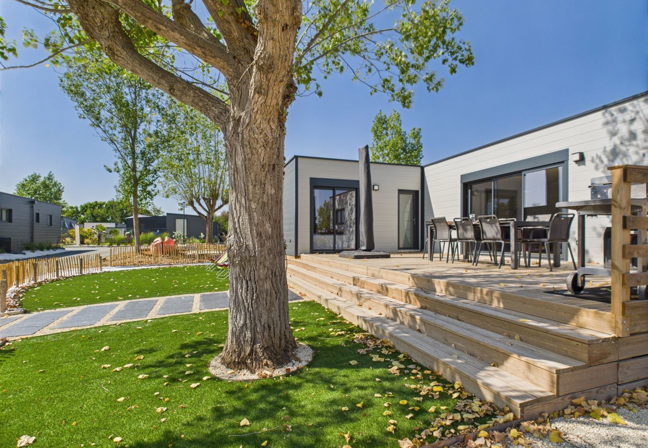 Chalet à Saint-Gilles-Croix-de-Vie - Chalet pour 6 avec piscine chauffée commune