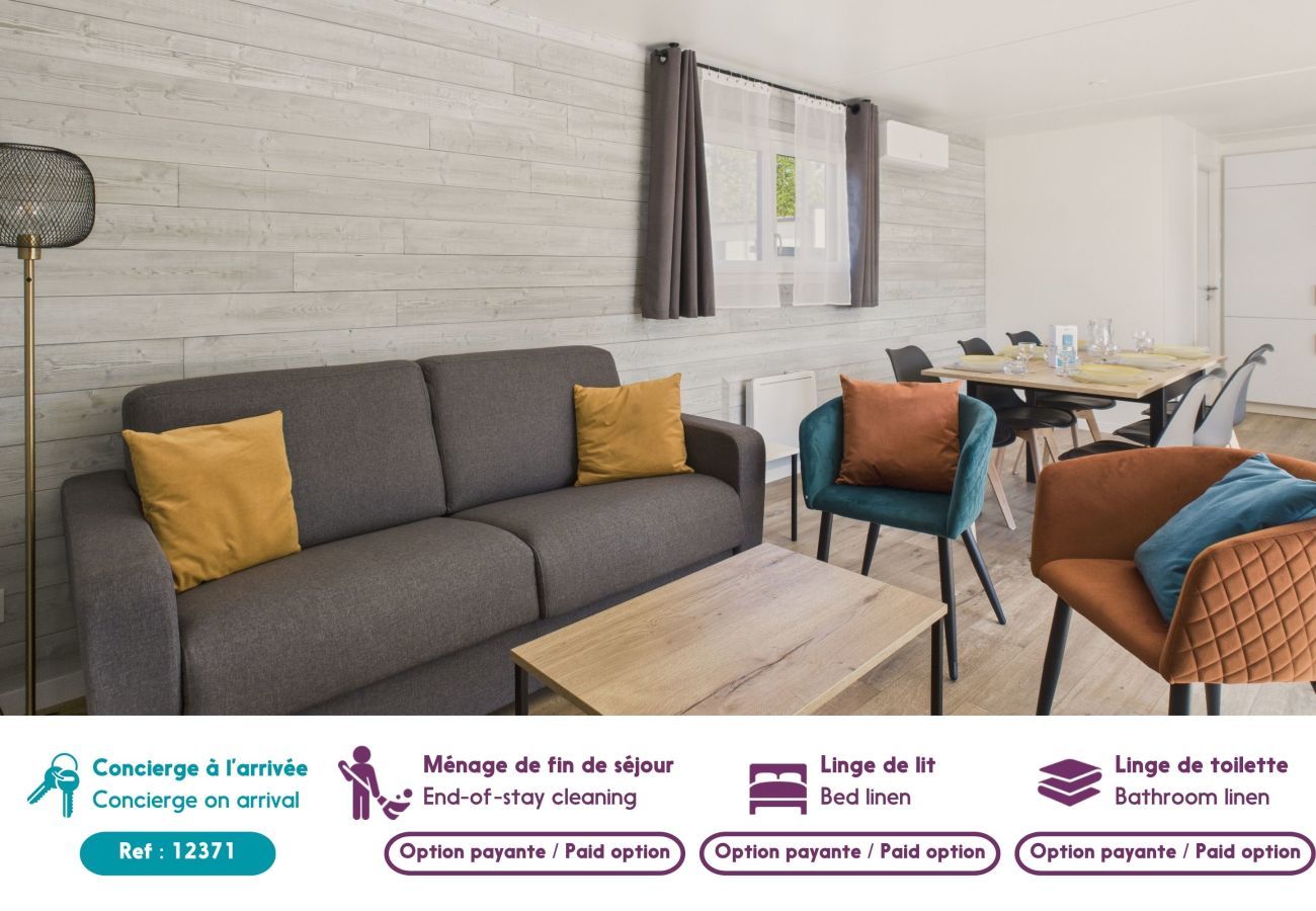Chalet à Saint-Gilles-Croix-de-Vie - Chalet pour 6 avec piscine chauffée commune