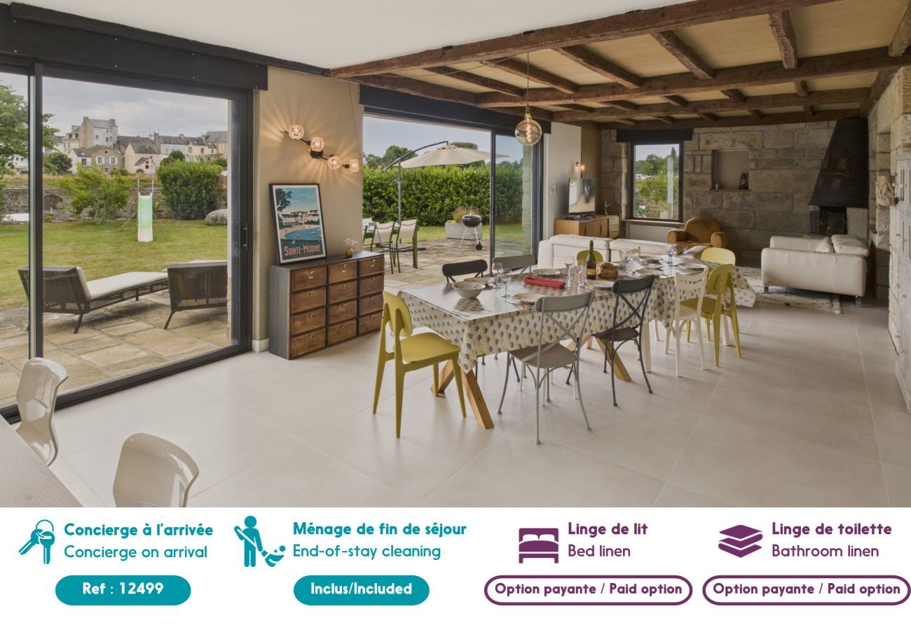 Maison à Pont-l´Abbé - Vue rivière - grande maison et jardin pour 10