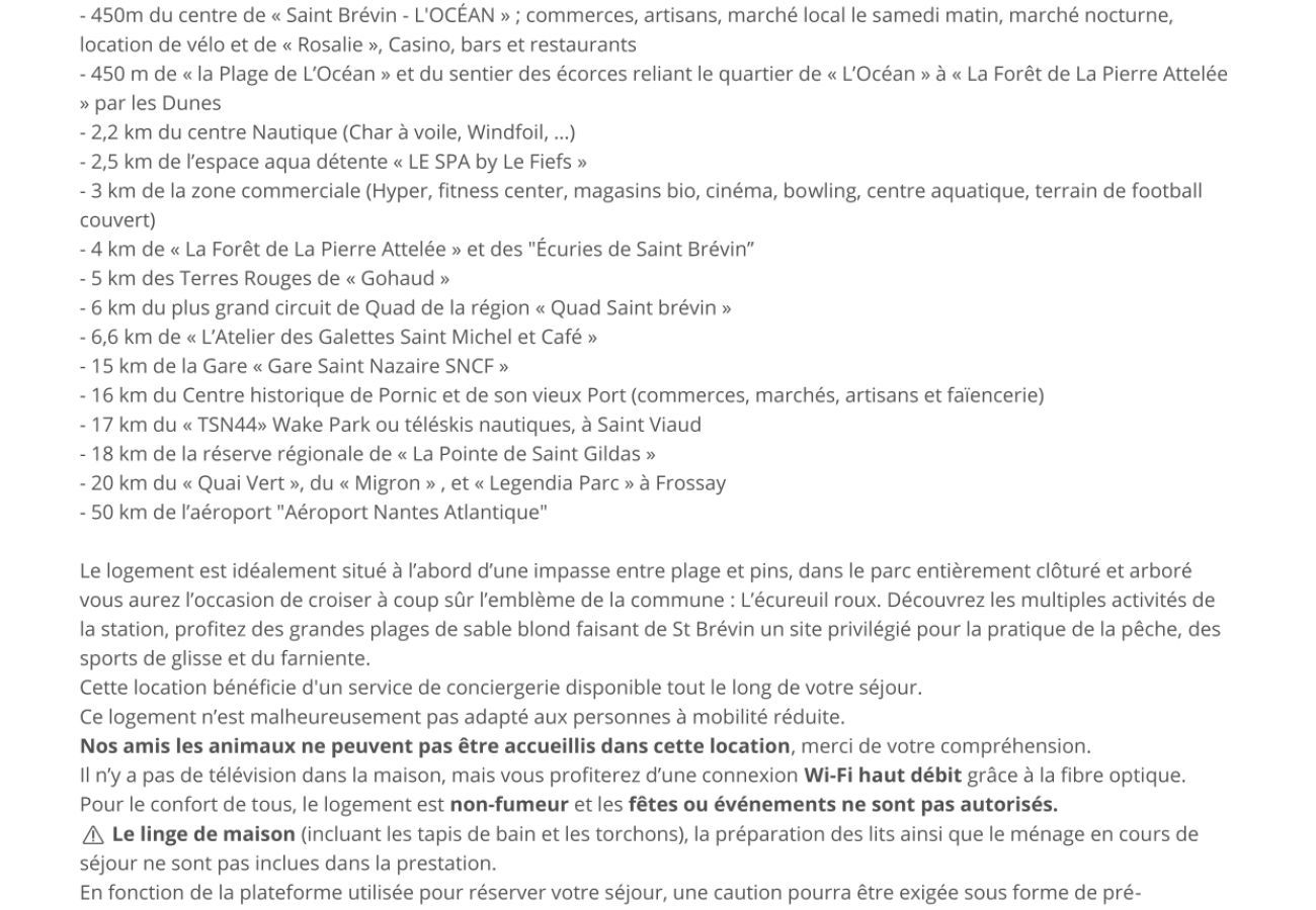 Maison à Saint-Brevin-les-Pins - Maison pour 9 à 450m de la plage à St Brevin 
