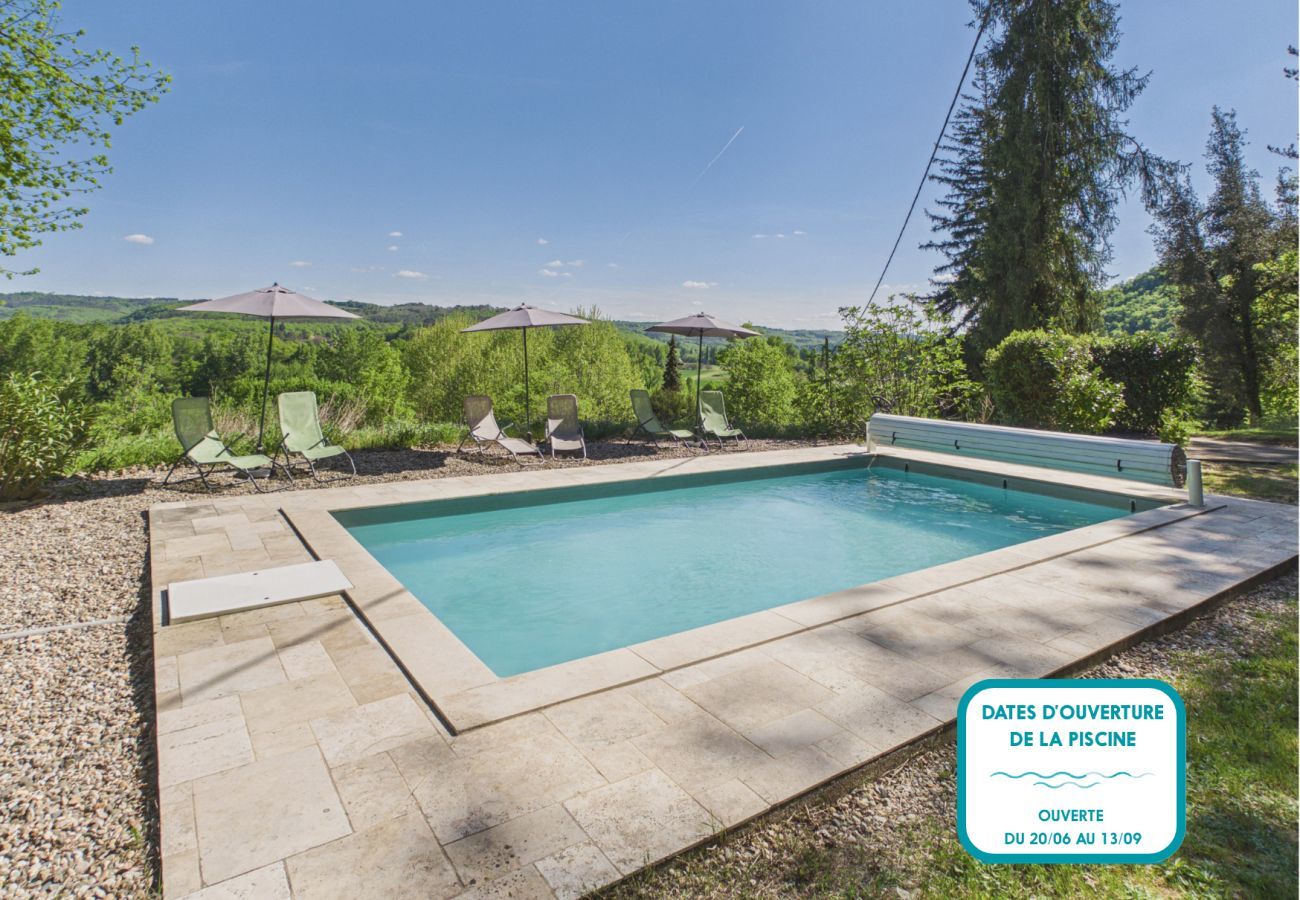 Maison à Saint-Léon-sur-Vézère - Grand manoir avec terrasse et piscine pour 12