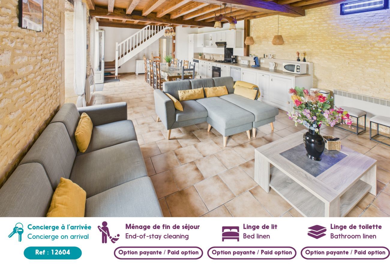 Maison à Saint-Crépin-et-Carlucet - Joli gîte pour 12 avec terrasse jardin et terrasse