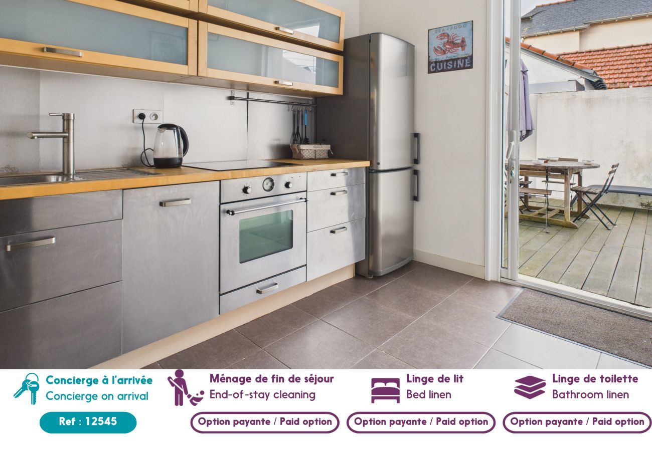 Maison à Le Pouliguen - 800m de la plage, maison avec terrasse pour 6