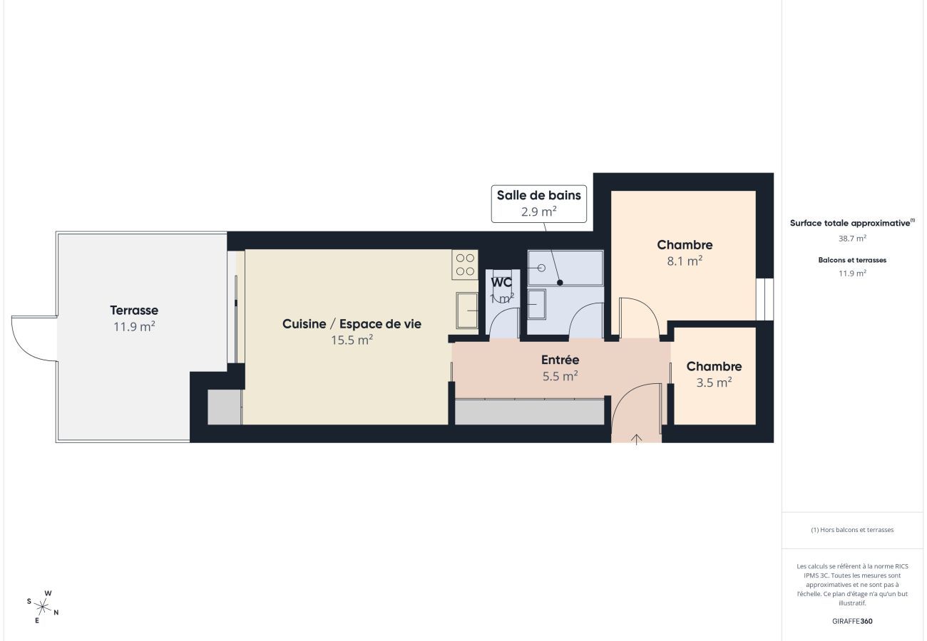 Appartement à Saint-Gilles-Croix-de-Vie - Appartement vue mer pour 2 adultes et 2 enfants