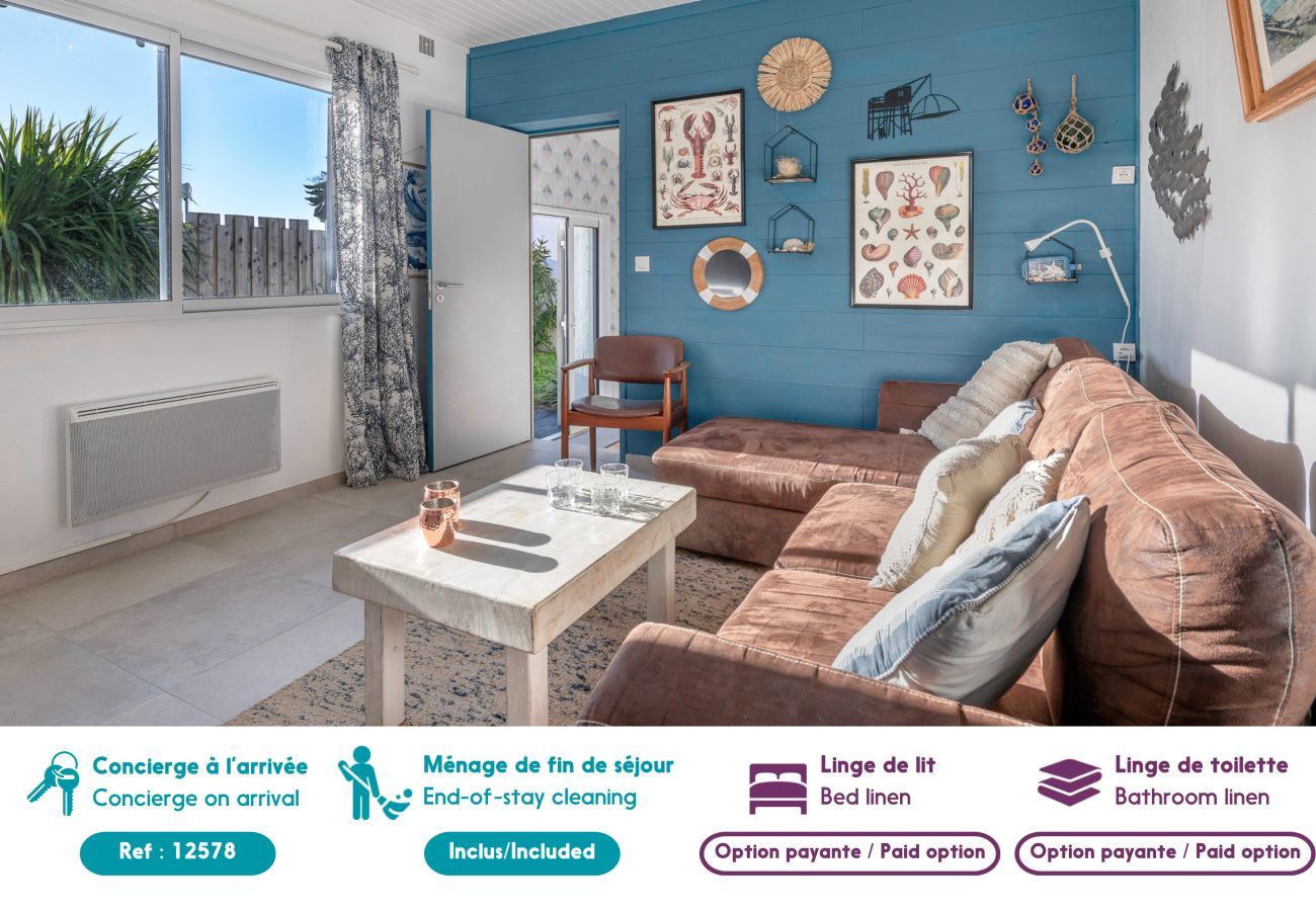 Maison mitoyenne à La Bernerie-en-Retz - Maison à 30m de la mer - jardin pour 4