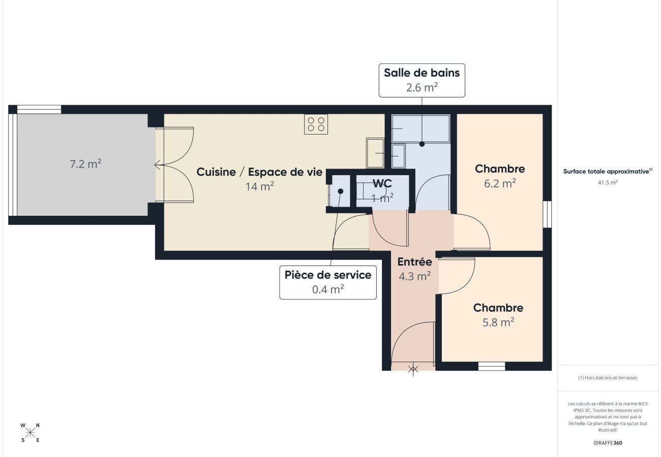 Appartement à Saint-Hilaire-de-Riez - Vue mer, plage à 300 m, appartement pour 5