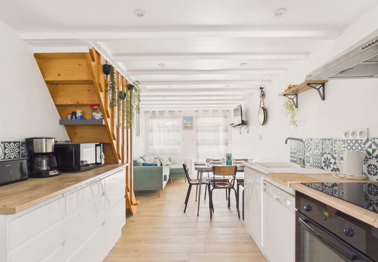 Maison mitoyenne à Bretignolles-sur-Mer - Plage à 500 m, maison pour 4 avec jardin