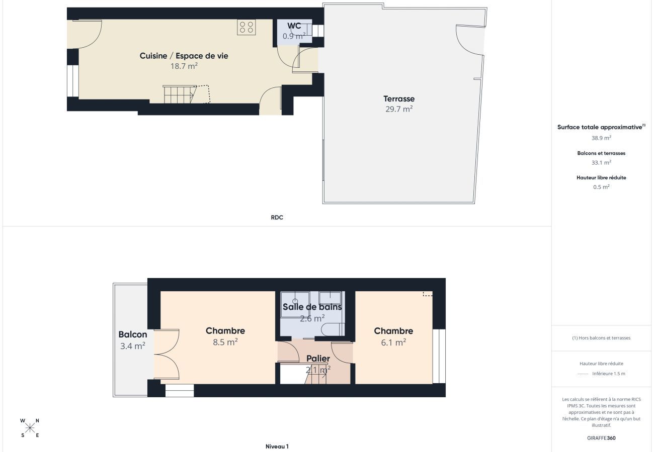 Maison mitoyenne à Bretignolles-sur-Mer - Plage à 500 m, maison pour 4 avec jardin
