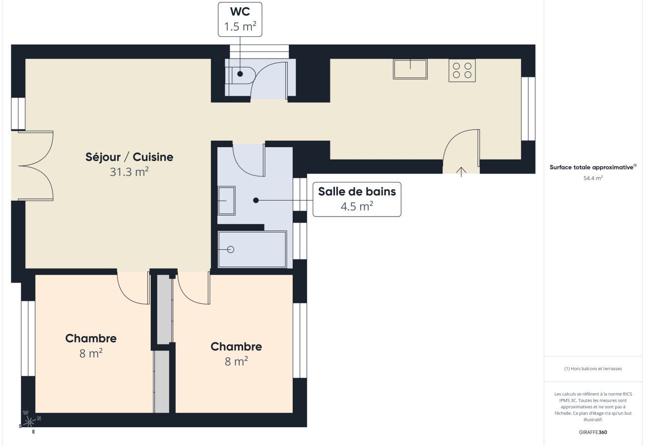 Maison à Brem-sur-Mer - Maison pour 7 avec jardin proche mer