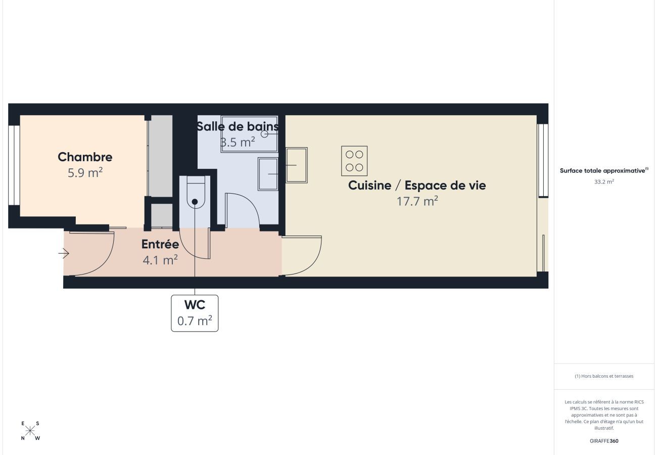 Appartement à St-Brévin-l’Océan - Appart pour 3, 100m de la plage