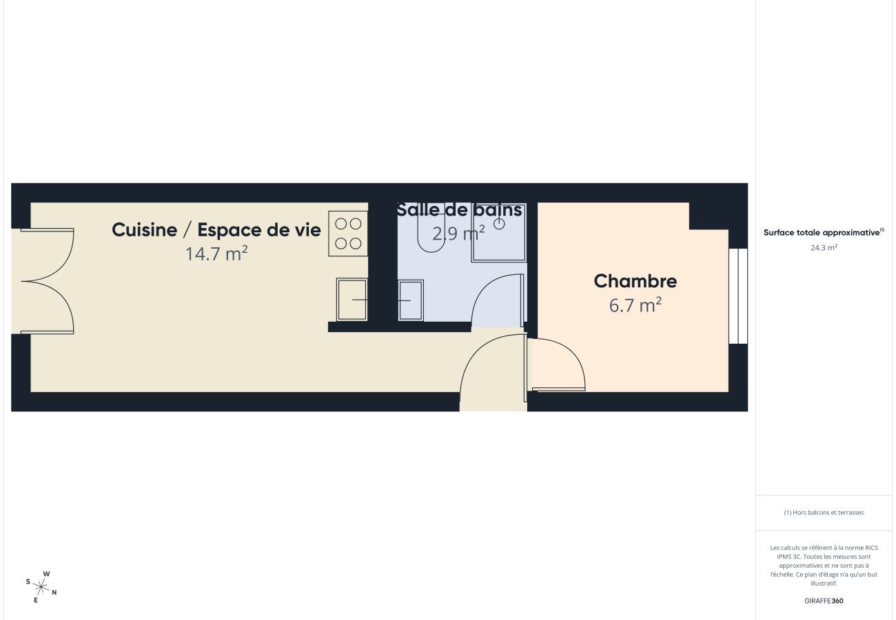 Appartement à Penmarch - Appartement vue mer avec terrasse pour 2 