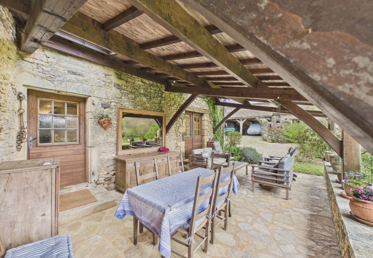 Maison à Urval - Charmante maison avec piscine pour 8 personnes