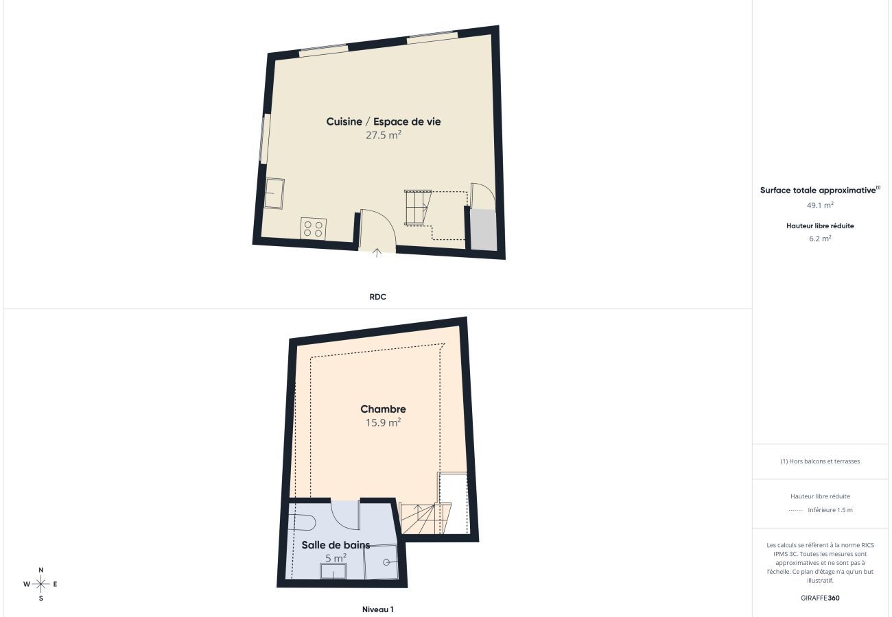 Appartement à Pont-l´Abbé - Charmant duplex pour 2 en plein centre ville
