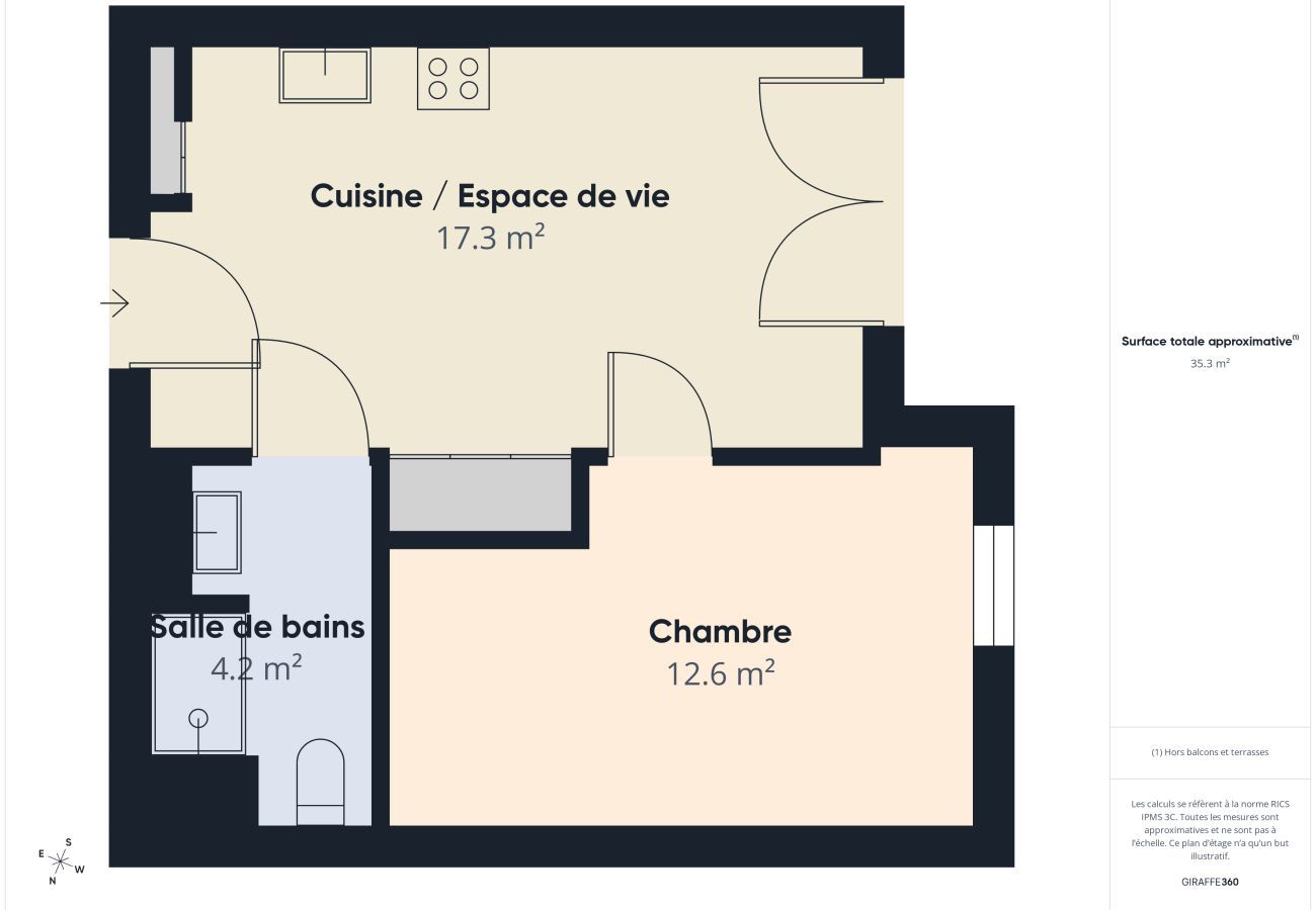 Appartement à Biscarrosse - Chicama - appartement 4 pers - piscine commune