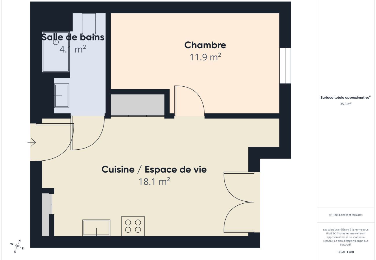 Appartement à Biscarrosse - Le Drift - appartement pour 4 - piscine commune