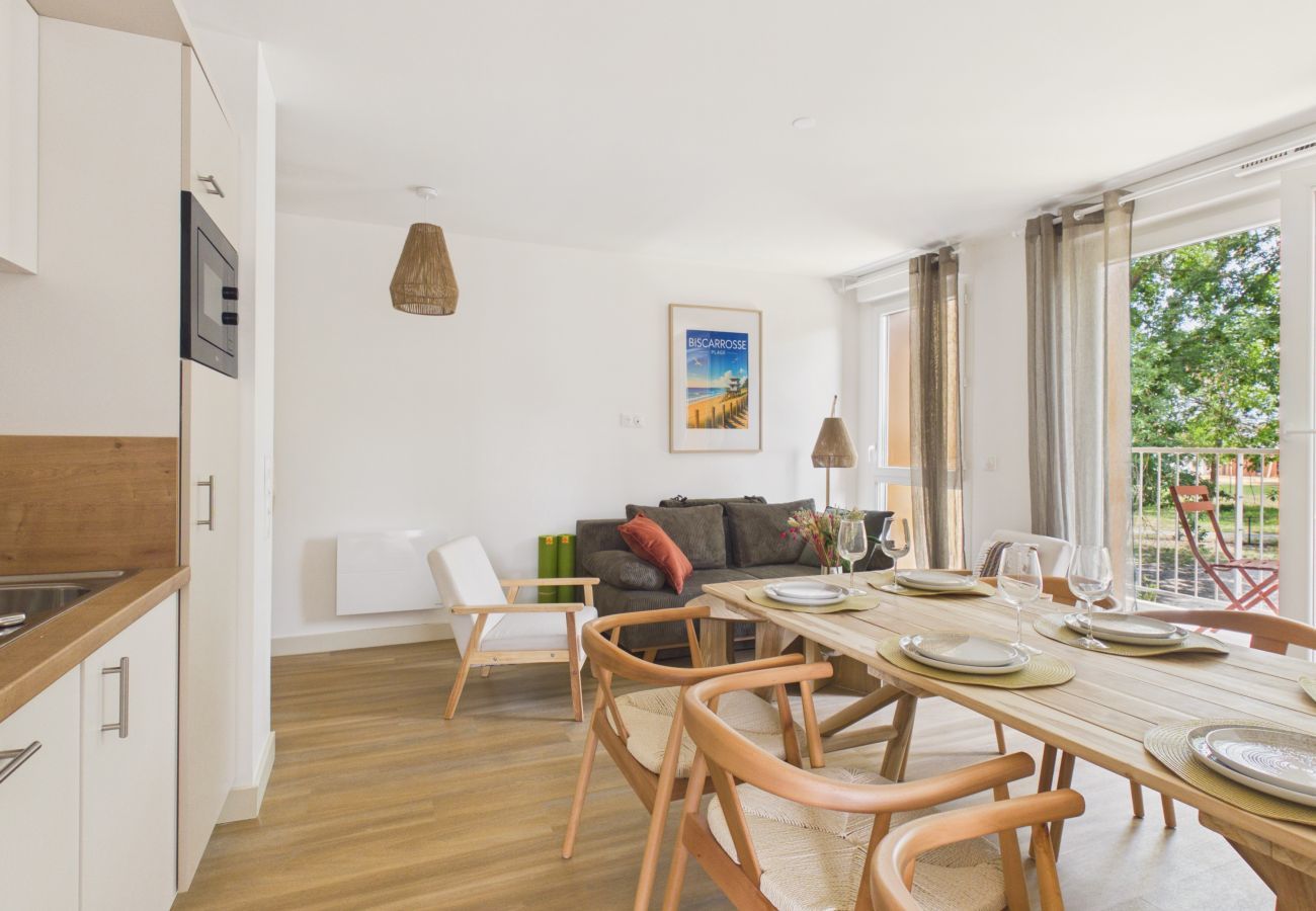 Appartement à Biscarrosse - La vague Dorée- appart pour 6 -piscine commune