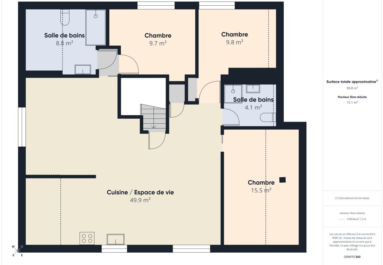 Appartement à Saint-Brevin-les-Pins - Appart. pour 8 à 350 m de la plage - St Brévin