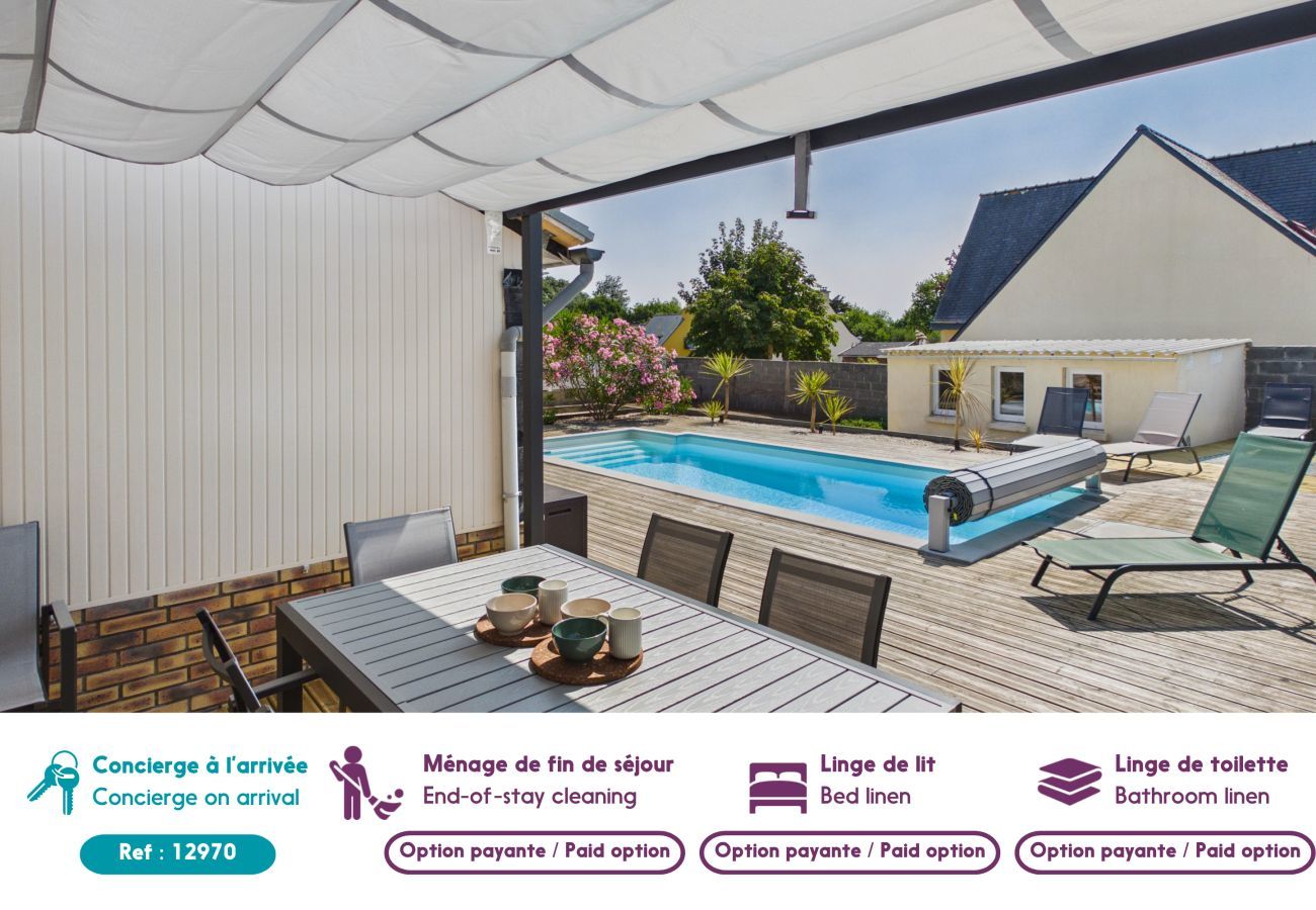 Maison à Plomeur - Maison 6 pers piscine, pétanque & babyfoot