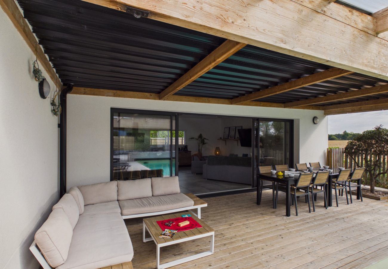 Maison à Saint-Alban - Maison 15 pers, piscine chauffée, proche plage