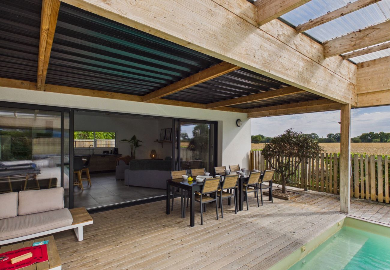 Maison à Saint-Alban - Maison 15 pers, piscine chauffée, proche plage